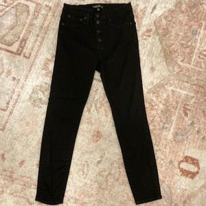 Black jcrew high waisted jeans size 28
